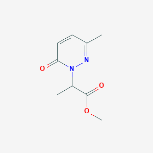 molecular formula C9H12N2O3 B1484578 Methyl 2-(3-methyl-6-oxo-1,6-dihydropyridazin-1-yl)propanoate CAS No. 2097996-06-8