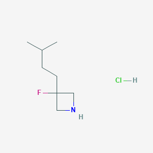 molecular formula C8H17ClFN B1484581 3-氟-3-(3-甲基丁基)氮杂环丁烷盐酸盐 CAS No. 2098112-95-7