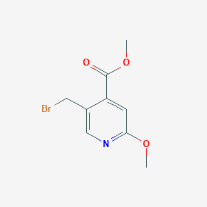 molecular formula C9H10BrNO3 B14845830 Methyl 5-(bromomethyl)-2-methoxyisonicotinate 