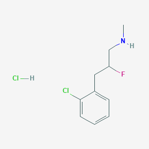 molecular formula C10H14Cl2FN B1484584 [3-(2-Chlorophenyl)-2-fluoropropyl](methyl)amine hydrochloride CAS No. 2098111-67-0