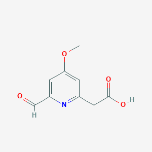 (6-Formyl-4-methoxypyridin-2-YL)acetic acid