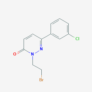 molecular formula C12H10BrClN2O B1484586 2-(2-Bromoethyl)-6-(3-chlorophenyl)-2,3-dihydropyridazin-3-one CAS No. 2097952-33-3