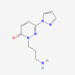 molecular formula C10H13N5O B1484587 2-(3-aminopropyl)-6-(1H-pyrazol-1-yl)-2,3-dihydropyridazin-3-one CAS No. 2098105-72-5
