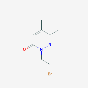 molecular formula C8H11BrN2O B1484588 2-(2-Bromoethyl)-5,6-dimethyl-2,3-dihydropyridazin-3-one CAS No. 2092788-71-9