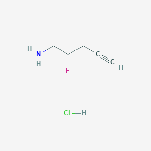 molecular formula C5H9ClFN B1484590 2-Fluoropent-4-yn-1-amine hydrochloride CAS No. 2098024-36-1