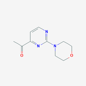 molecular formula C10H13N3O2 B14845904 1-(2-Morpholin-4-ylpyrimidin-4-YL)ethanone 