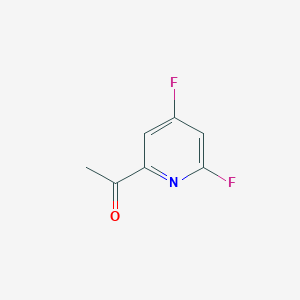 molecular formula C7H5F2NO B14845906 1-(4,6-Difluoropyridin-2-YL)ethanone 