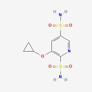 molecular formula C8H11N3O5S2 B14845922 3-Cyclopropoxypyridine-2,5-disulfonamide 