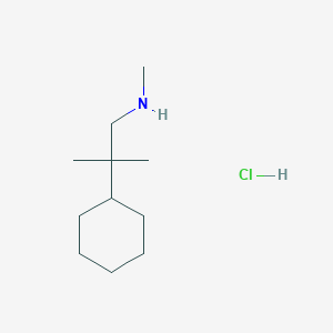 molecular formula C11H24ClN B1484594 (2-Cyclohexyl-2-methylpropyl)(methyl)amine hydrochloride CAS No. 855609-59-5