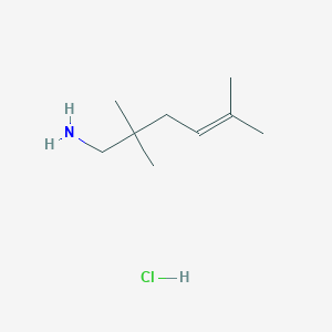 molecular formula C9H20ClN B1484596 2,2,5-Trimethylhex-4-en-1-amine hydrochloride CAS No. 2097979-57-0