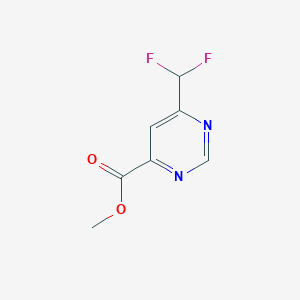 molecular formula C7H6F2N2O2 B1484598 Methyl 6-(difluoromethyl)pyrimidine-4-carboxylate CAS No. 2098006-78-9