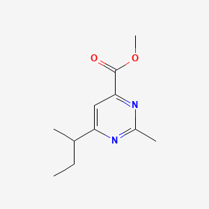 molecular formula C11H16N2O2 B1484599 Methyl 6-(butan-2-yl)-2-methylpyrimidine-4-carboxylate CAS No. 2098037-84-2