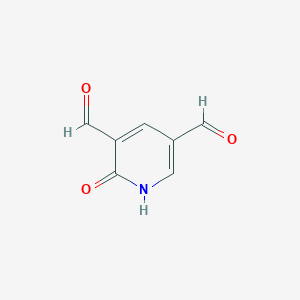 molecular formula C7H5NO3 B14845992 2-Hydroxypyridine-3,5-dicarbaldehyde 