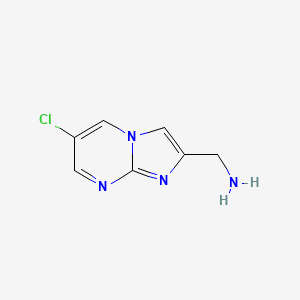 molecular formula C7H7ClN4 B14846000 (6-Chloroimidazo[1,2-A]pyrimidin-2-YL)methanamine 