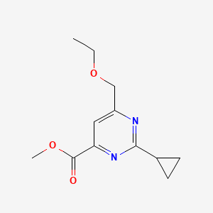 molecular formula C12H16N2O3 B1484601 Methyl 2-cyclopropyl-6-(ethoxymethyl)pyrimidine-4-carboxylate CAS No. 2098099-41-1