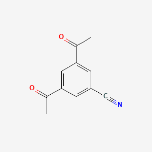 molecular formula C11H9NO2 B14846069 3,5-Diacetylbenzonitrile 