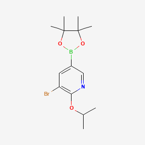 3-Bromo-2-isopropoxy-5-(4,4,5,5-tetramethyl-1,3,2-dioxaborolan-2-YL)pyridine