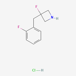 3-Fluoro-3-[(2-fluorophenyl)methyl]azetidine hydrochloride