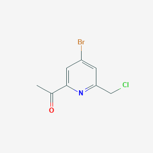 1-[4-Bromo-6-(chloromethyl)pyridin-2-YL]ethanone