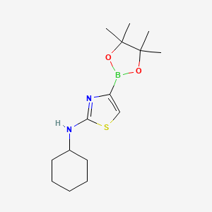 2-(Cyclohexylamino)thiazole-4-boronic acid pinacol ester