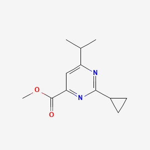 Methyl 2-cyclopropyl-6-(propan-2-yl)pyrimidine-4-carboxylate