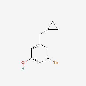 molecular formula C10H11BrO B14846119 3-Bromo-5-(cyclopropylmethyl)phenol 