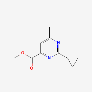 molecular formula C10H12N2O2 B1484613 Methyl 2-cyclopropyl-6-methylpyrimidine-4-carboxylate CAS No. 2098007-10-2