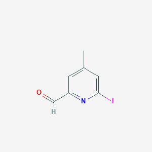 molecular formula C7H6INO B14846147 6-Iodo-4-methylpyridine-2-carbaldehyde 