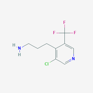 3-(3-Chloro-5-(trifluoromethyl)pyridin-4-yl)propan-1-amine