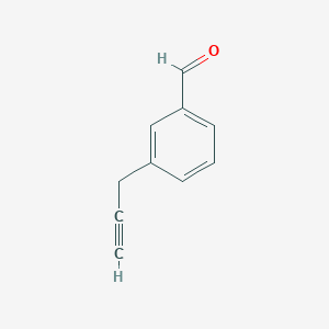 molecular formula C10H8O B14846173 3-(Prop-2-YN-1-YL)benzaldehyde 