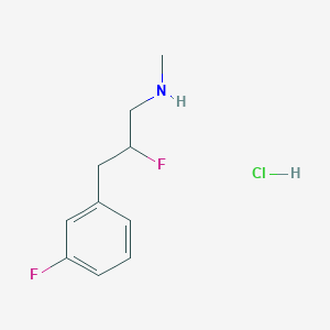 molecular formula C10H14ClF2N B1484618 [2-Fluoro-3-(3-fluorophenyl)propyl](methyl)amine hydrochloride CAS No. 2098008-36-5