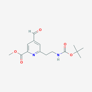 Methyl 6-[2-[(tert-butoxycarbonyl)amino]ethyl]-4-formylpyridine-2-carboxylate