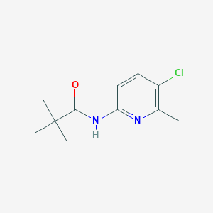 molecular formula C11H15ClN2O B14846223 N-(5-Chloro-6-methylpyridin-2-YL)-2,2-dimethylpropanamide 