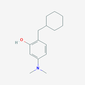 molecular formula C15H23NO B14846269 2-(Cyclohexylmethyl)-5-(dimethylamino)phenol 