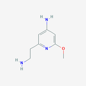 molecular formula C8H13N3O B14846271 2-(2-Aminoethyl)-6-methoxypyridin-4-amine 