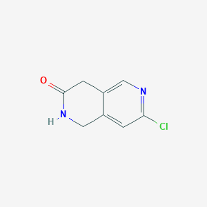 molecular formula C8H7ClN2O B14846273 7-Chloro-1,4-dihydro-2,6-naphthyridin-3(2H)-one 