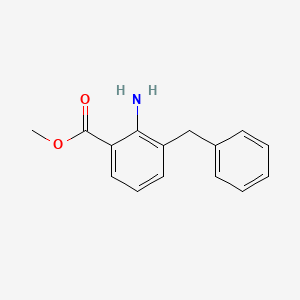 molecular formula C15H15NO2 B14846307 Methyl 2-amino-3-benzylbenzoate 