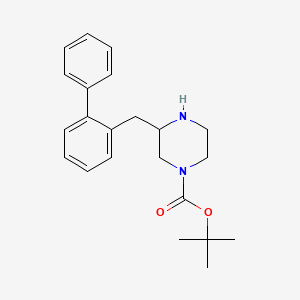 molecular formula C22H28N2O2 B14846325 3-Biphenyl-2-ylmethyl-piperazine-1-carboxylic acid tert-butyl ester 