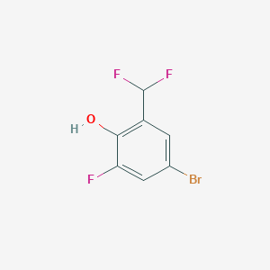 molecular formula C7H4BrF3O B1484633 5-Bromo-3-fluoro-2-hydroxybenzodifluoride CAS No. 1805251-23-3