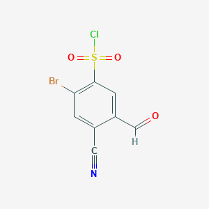 2-Bromo-4-cyano-5-formylbenzenesulfonyl chloride