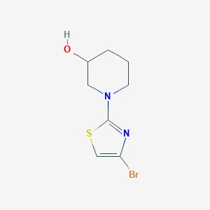 molecular formula C8H11BrN2OS B14846381 1-(4-Bromothiazol-2-YL)piperidin-3-OL 