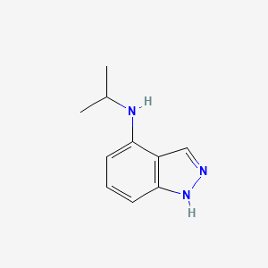 molecular formula C10H13N3 B14846392 Indazol-4-amine, N-(1-methylethyl)- 