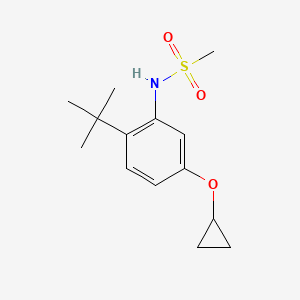 molecular formula C14H21NO3S B14846448 N-(2-Tert-butyl-5-cyclopropoxyphenyl)methanesulfonamide 