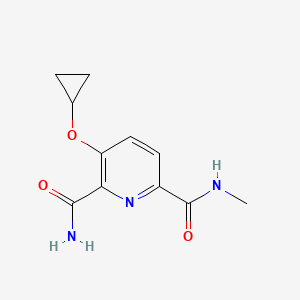 molecular formula C11H13N3O3 B14846456 5-Cyclopropoxy-N2-methylpyridine-2,6-dicarboxamide 