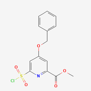 Methyl 4-(benzyloxy)-6-(chlorosulfonyl)pyridine-2-carboxylate