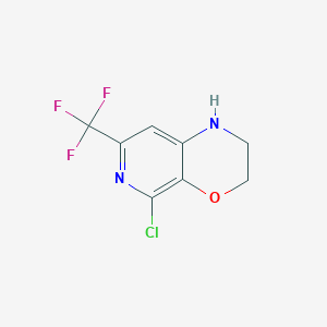 molecular formula C8H6ClF3N2O B14846460 5-Chloro-7-(trifluoromethyl)-2,3-dihydro-1H-pyrido[3,4-B][1,4]oxazine 