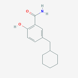 molecular formula C14H19NO2 B14846467 5-(Cyclohexylmethyl)-2-hydroxybenzamide 