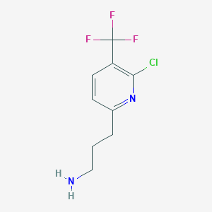 3-(6-Chloro-5-(trifluoromethyl)pyridin-2-yl)propan-1-amine