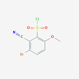 molecular formula C8H5BrClNO3S B1484647 3-Bromo-2-cyano-6-methoxybenzenesulfonyl chloride CAS No. 1807207-91-5