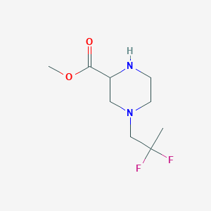 molecular formula C9H16F2N2O2 B1484649 4-(2,2-Difluoropropyl)-piperazine-2-carboxylic acid methyl ester CAS No. 2169555-90-0
